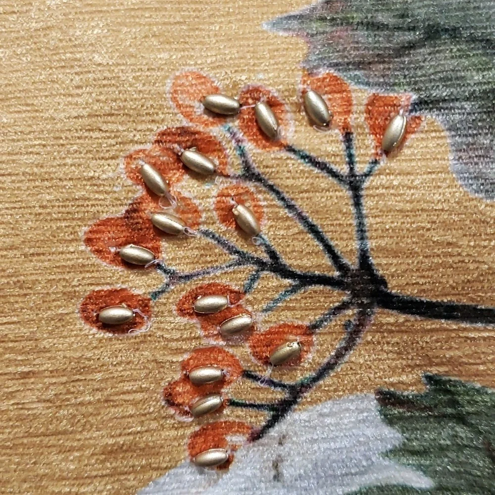 Nicole Miller Home NWT Golden Crushed Velveteen Autumn Table Runner